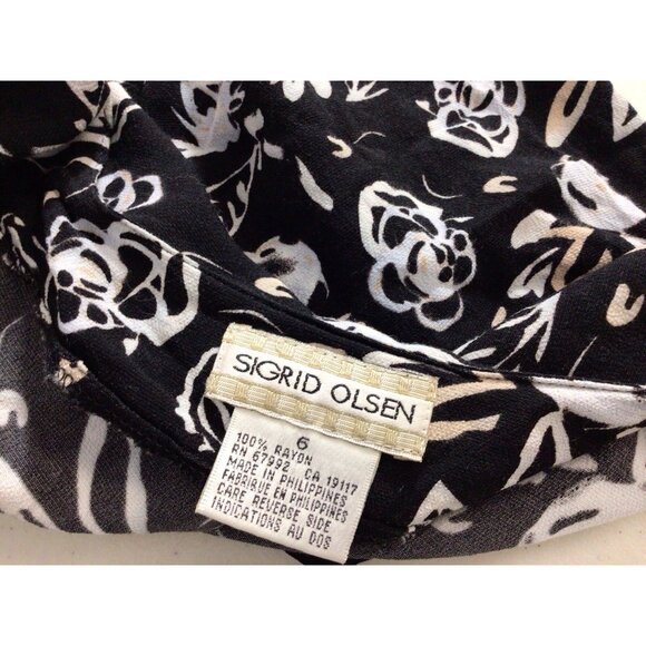 Sigrid Olsen Floral Maxi Dress Womens 6 - Picture 8 of 8